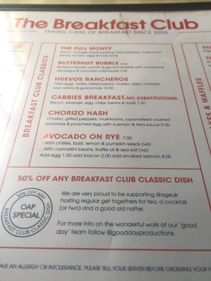 Menu photo 5 The Breakfast Club London, XGL Menu photo 5 The Breakfast Club London, XGL
