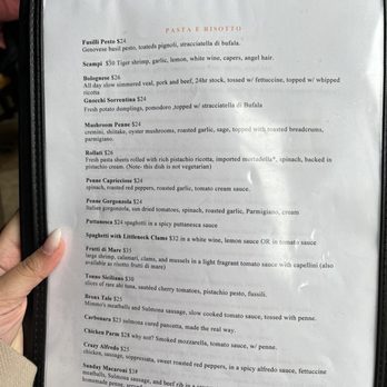 Carmelina's - Menu - pasta risotto - Italian Near Me - Boston, Massachusetts