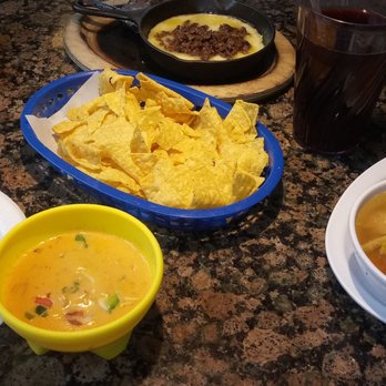 El Taquito - Queso, shredded beef taco, fundido, chicken tortilla soup. Looks tasty right? THERE WAS A MAGGOT IN THE TACO! - Mexican Near Me - Austin, Texas