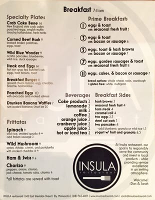 Menu photo 8 Insula Ely, MN