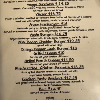 Rollerville Cafe - Burger Menu - American Near Me - Point Arena, California