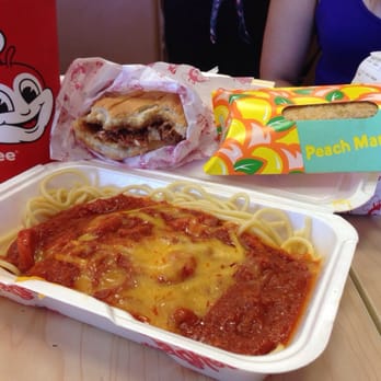 Jollibee - Spaghetti, corn beef slider, and peach mango pie - Fast Food Near Me - Las Vegas, Nevada Jollibee - Spaghetti, corn beef slider, and peach mango pie - Fast Food Near Me - Las Vegas, Nevada