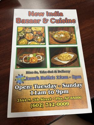 Menu photo 2 New India Bazaar Phoenix, AZ Menu photo 2 New India Bazaar Phoenix, AZ