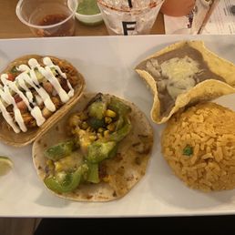 Chicken tinga and veggie fiesta tacos Chicken tinga and veggie fiesta tacos