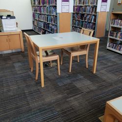 East Rancho Dominguez Library  - Hard wood chairs ouch
