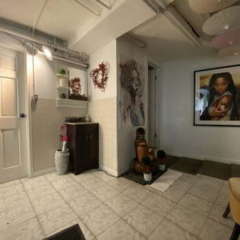 Facials By Martha - Walk down the salon stairs to get to Facials By Martha (bathroom to the far right). - Skin Care Near Me - Forest Hills, New York
