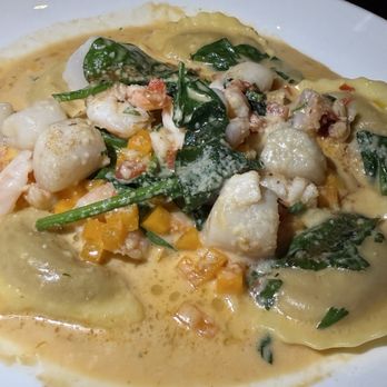 Cooper’s Hawk Winery & Restaurant - Roasted Butternut Squash Ravioli with Maine Lobster, Shrimp & Scallops - Wine Bars Near Me - Schererville, Indiana