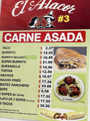 Menu photo 3 Taqueria El Atacor Whittier, CA Menu photo 3 Taqueria El Atacor Whittier, CA