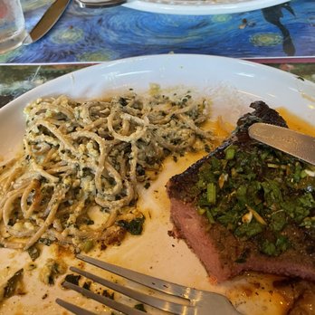 Pablo's Corner - Ribeye and pesto pasta - Latin American Near Me - Bandon, Oregon