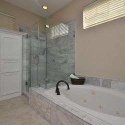 Uber Haute Glass and Windows - A other view of the frameless shower enclosure.