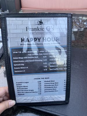 Menu photo 2 Frankie G's Pub New Westminster, BC Menu photo 2 Frankie G's Pub New Westminster, BC