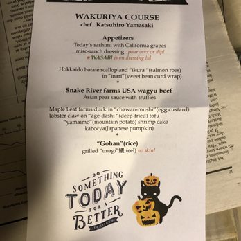 Wakuriya - October menu - Japanese Near Me - San Mateo, California Wakuriya - October menu - Japanese Near Me - San Mateo, California