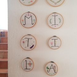 Domitila - Hand stitched name