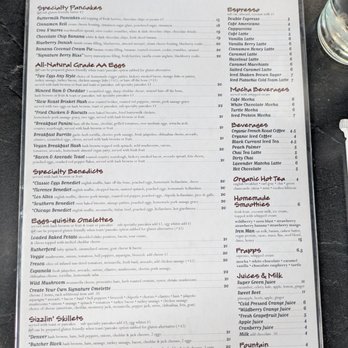 Wildberry Pancakes and Cafe - I included the full menu since I got such a basic meal - Pancakes Near Me - Chicago, Illinois Wildberry Pancakes and Cafe - I included the full menu since I got such a basic meal - Pancakes Near Me - Chicago, Illinois