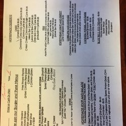 Plates menu
