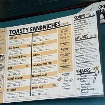 Potbelly - Menu board, circa July 2025. - Sandwiches Near Me - Des Plaines, Illinois