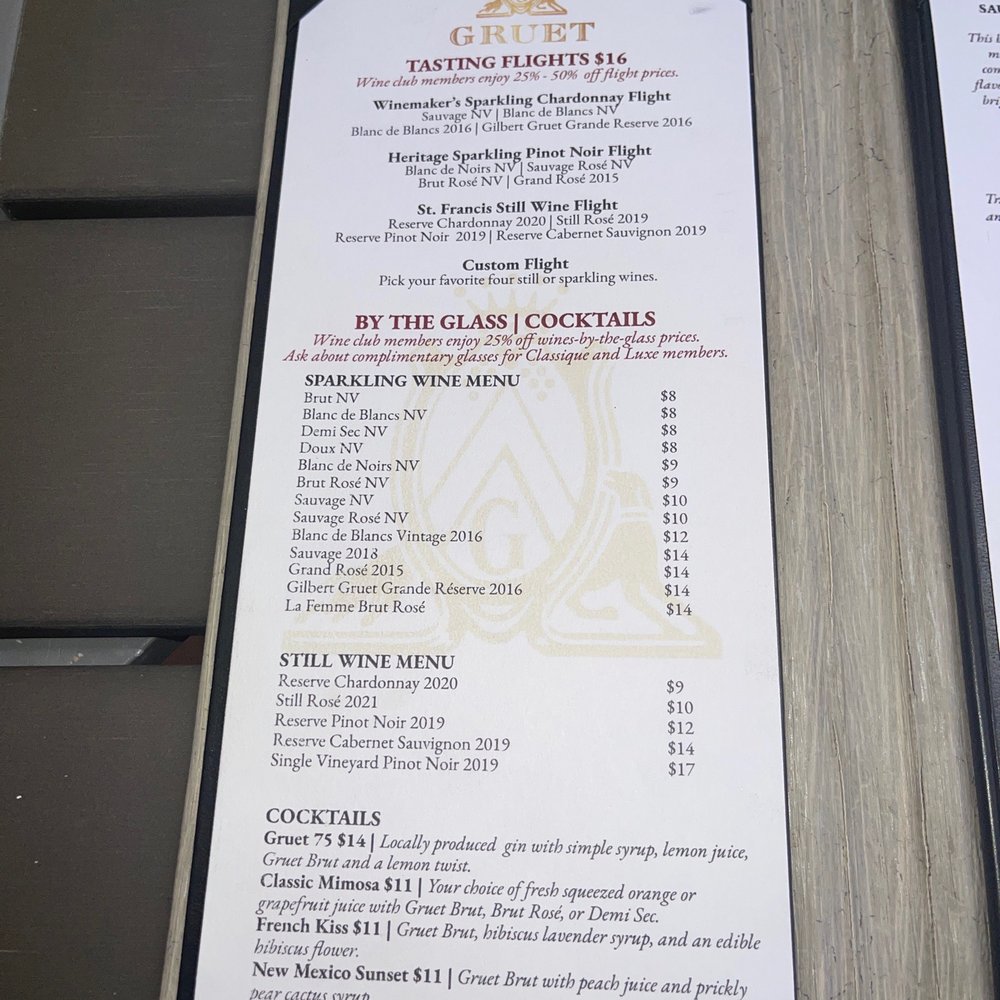 Gruet Winery - Santa Fe - Tasting flights - Wine Tasting Room Near Me - Santa Fe, New Mexico Gruet Winery - Santa Fe - Tasting flights - Wine Tasting Room Near Me - Santa Fe, New Mexico