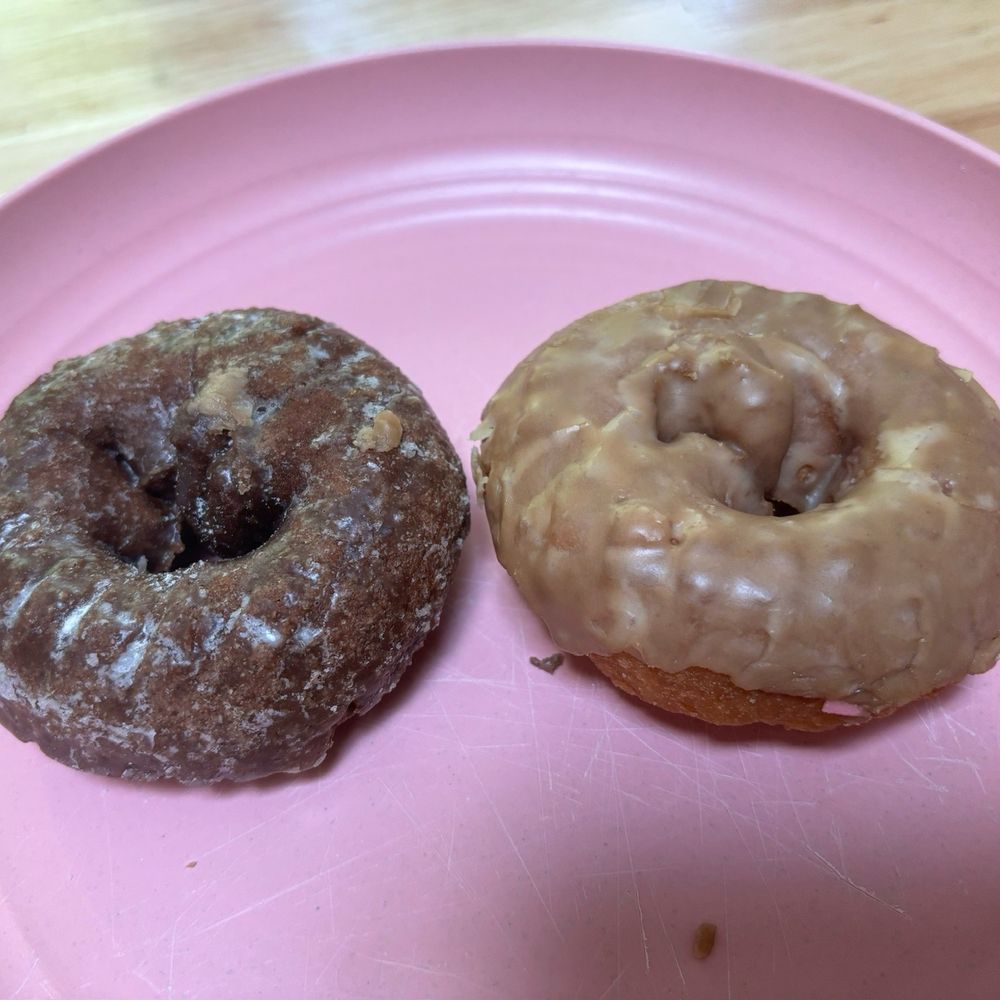 Glazed Chocolate and Maple Cake donuts Glazed Chocolate and Maple Cake donuts