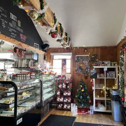 Muffin House Cafe - Festive decor amidst a big assortment of pastries, cakes, treats, and beverages for all seasons