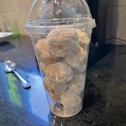 Cinnamon donut holes - one serving - ha ha!! Cinnamon donut holes - one serving - ha ha!!