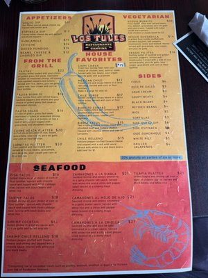 Menu photo 2 Los Tules Kansas City, MO