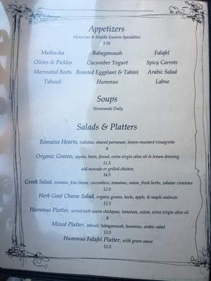 Menu photo 8 Cafe Mogador New York, NY