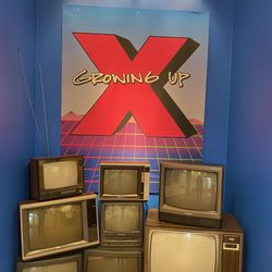 Illinois State Museum Lockport Gallery - Gen X logo and tube style TVs