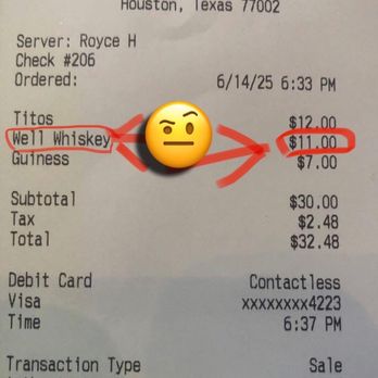 Pour Behavior - Receipt of Pricing - Cocktail Bars Near Me - Houston, Texas Pour Behavior - Receipt of Pricing - Cocktail Bars Near Me - Houston, Texas