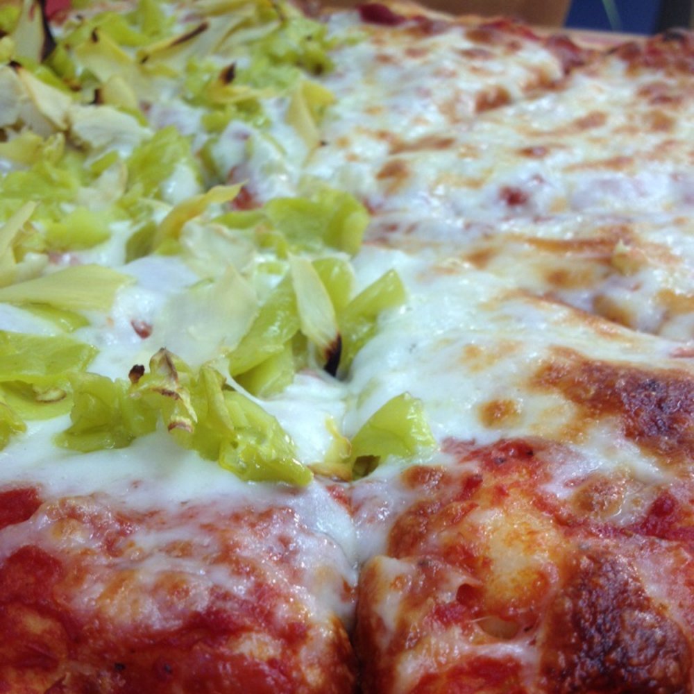 Foothill Pizza - Half cheese and half cheese, artichoke hearts and peperocinis! - Pizza Near Me - Lockeford, California