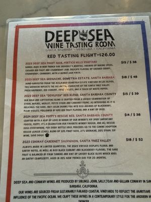Menu photo 2 Deep Sea Wine Tasting Room Ventura, CA Menu photo 2 Deep Sea Wine Tasting Room Ventura, CA