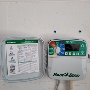 Green's Lawn Sprinklers - Inside of new rain bird control box - Landscaping Near Me - Lutz, Florida Green's Lawn Sprinklers - Inside of new rain bird control box - Landscaping Near Me - Lutz, Florida
