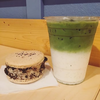 Guiltea Cravings - Oreo macaroon ice cream with coconut matcha milk tea! - Coffee & Tea Near Me - San Diego, California
