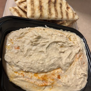 Zoi Mediterranean Ues - Hummus with pita, $14. Expensive for small portion. Cheaper in grocery store. - Mediterranean Near Me - New York, New York Zoi Mediterranean Ues - Hummus with pita, $14. Expensive for small portion. Cheaper in grocery store. - Mediterranean Near Me - New York, New York