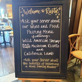 Rustic, Francis's Favorites - Welcome sign with the Stagione for this season - Italian Near Me - Geyserville, California Rustic, Francis's Favorites - Welcome sign with the Stagione for this season - Italian Near Me - Geyserville, California