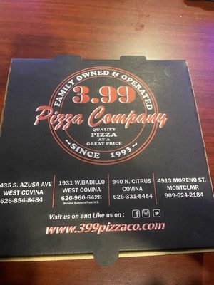 Menu photo 1 3.99 Pizza Co #5 Glendora, CA