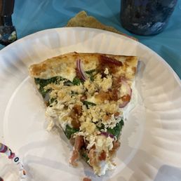 I ordered a whole pizza but I am painting so they served me a slice!!! Wow. what wonderful service! I ordered a whole pizza but I am painting so they served me a slice!!! Wow. what wonderful service!