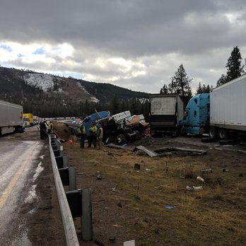 Brown's Towing - Brown's, among other towing companies sorting through and assessing the damage from a terrible semi wreck. - Roadside Assistance Near Me - Missoula, Montana Brown's Towing - Brown's, among other towing companies sorting through and assessing the damage from a terrible semi wreck. - Roadside Assistance Near Me - Missoula, Montana