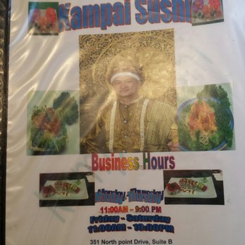 Kampai Sushi - Menu cover. - Japanese Near Me - Redding, California