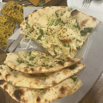 Chaat Bhavan Express - 2 orders of garlic naan - Indian Near Me - Sunnyvale, California