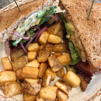 Another Broken Egg Cafe - The B.L.A.S.T Sandwich with fried green tomatoes (slap yo momma good) - Breakfast & Brunch Near Me - Jacksonville Beach, Florida