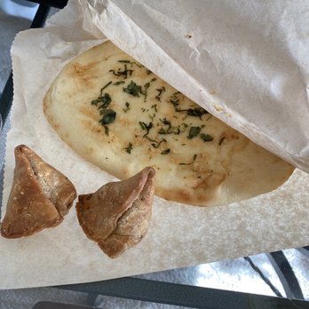 RASA - Garlic Naan Mini Samosas - Indian Near Me - Washington, DC, District of Columbia RASA - Garlic Naan Mini Samosas - Indian Near Me - Washington, DC, District of Columbia
