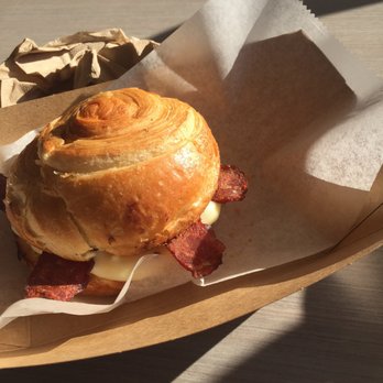 Frobie's Cafe - Bacon, egg and cheese on a delectable croissant!!! Yummmm - Coffee & Tea Near Me - Dracut, Massachusetts