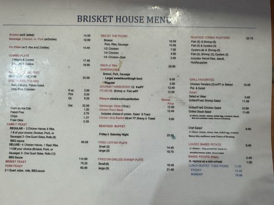 Menu photo 1 Brisket House Jena, LA Menu photo 1 Brisket House Jena, LA
