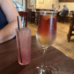 Cocktails - Lavender collins (left) and Elderflower cocktail (right) Cocktails - Lavender collins (left) and Elderflower cocktail (right)