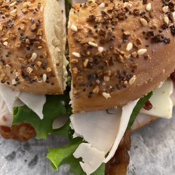 Maya Bagel Express - Turkey Club on Everything Bagel - Bagels Near Me - Louisville, Kentucky Maya Bagel Express - Turkey Club on Everything Bagel - Bagels Near Me - Louisville, Kentucky