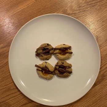 Aunt Mias Sweets - a plate of chocolate covered banana slices - Bakeries Near Me - Tappan, New York