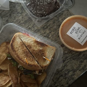 Fork and Bowl Bistro - Bacon Turkey Cheddar Sandwich, tomato soup, Brownie! - Sandwiches Near Me - San Antonio, Texas