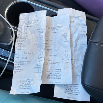 Wendy's - Receipts - Fast Food Near Me - Jacksonville, Florida Wendy's - Receipts - Fast Food Near Me - Jacksonville, Florida