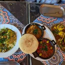 Chicken tagine, duo wrap and potato patties. Food was flavorful and portion generous. Makouda Potato Patties Makouda Potato Patties Chicken tagine, duo wrap and potato patties. Food was flavorful and portion generous. Makouda Potato Patties Makouda Potato Patties