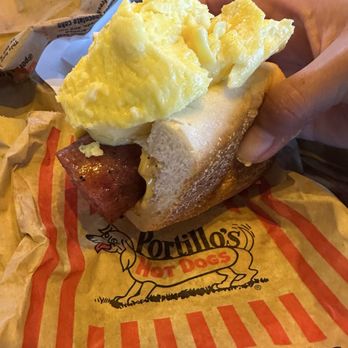 Portillo's & Barnelli's Niles - Polish sausage, egg, cheese breakfast sandwich - Hot Dogs Near Me - Niles, Illinois